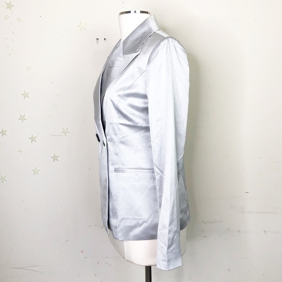 Dolce Cabo satin grey/silver blazer - Picture 3 of 9